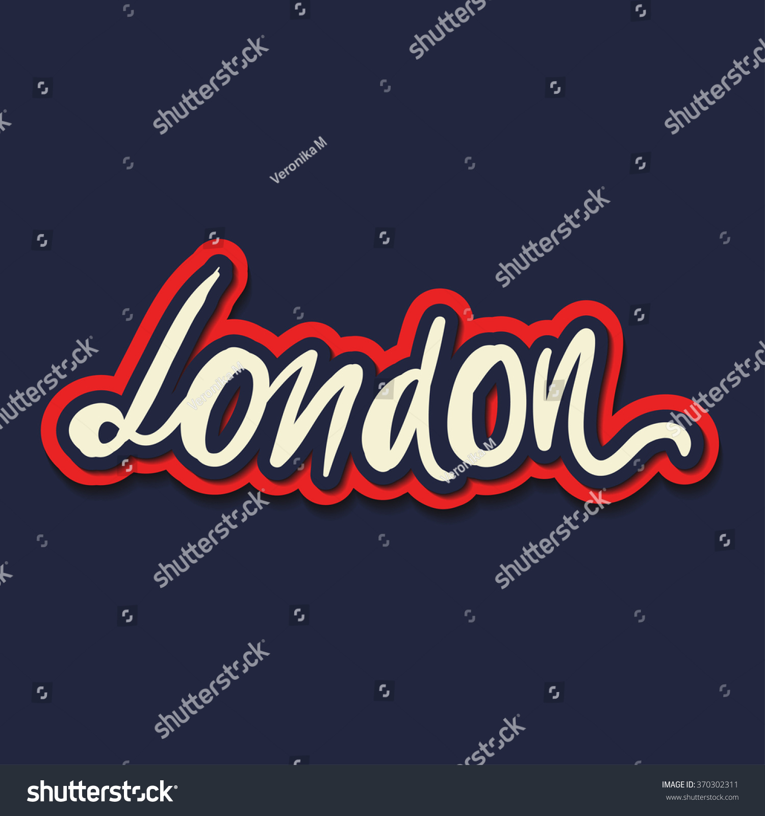 Hand Drawn Poster London Handwritten Illustration Stock Vector (Royalty ...