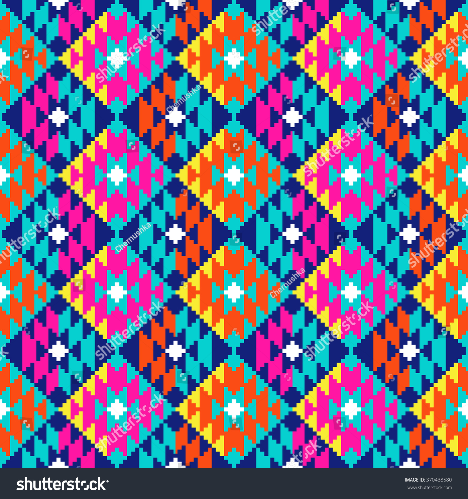 Tribal Seamless Colorful Geometric Pattern Stock Vector (Royalty Free ...