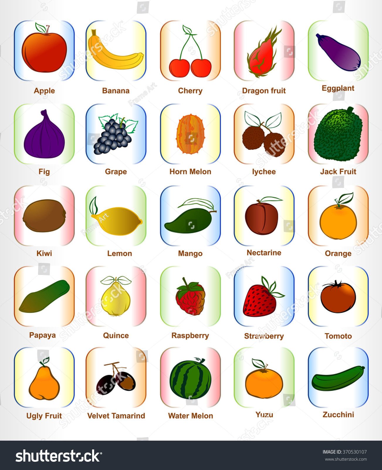 Fruit Characters Cartoon Isolated Fruit Characters Stock Vector ...