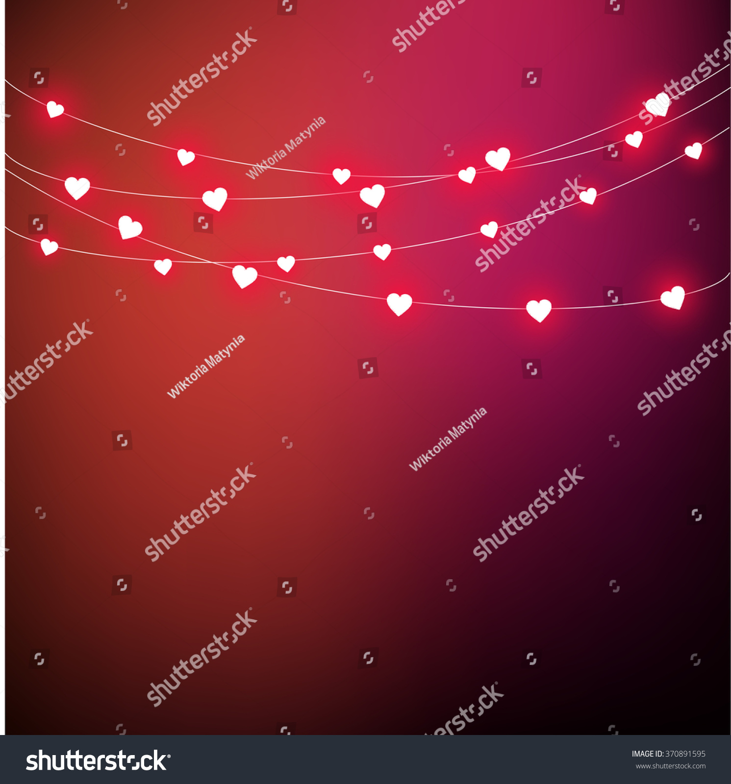 Beautiful Love Background Heart Shaped Lights Stock Vector (Royalty ...