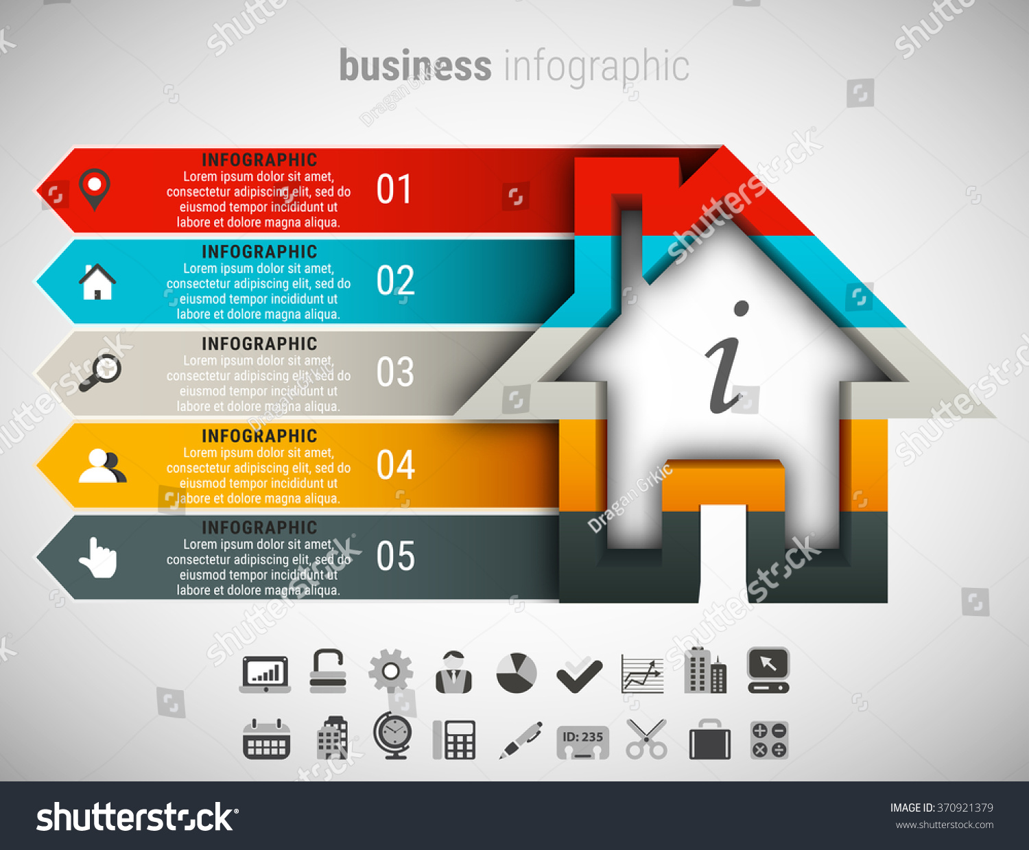 Vector Illustration Business Infographic Made House Stock Vector ...