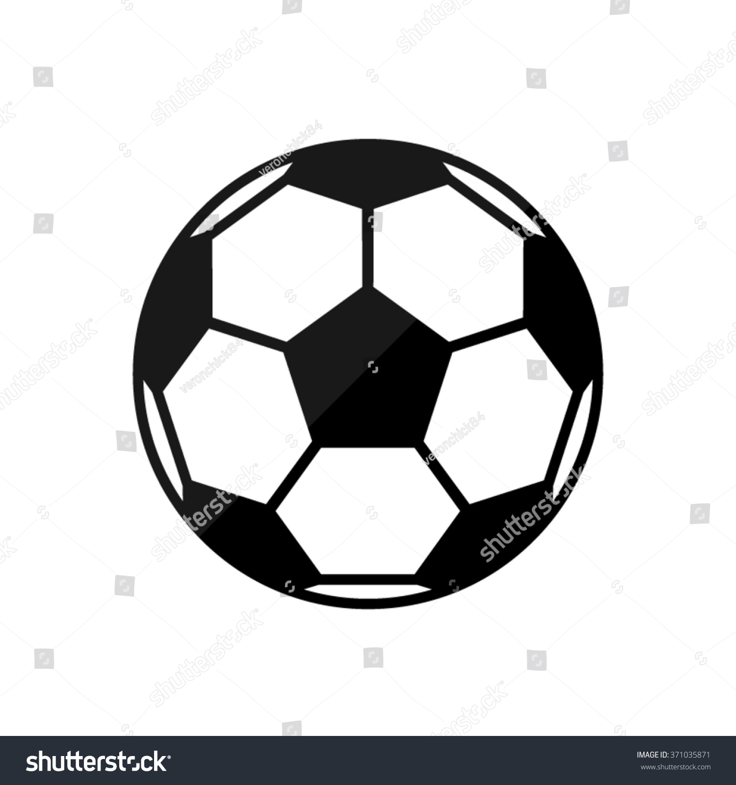 Football Black Vector Icon Stock Vector (Royalty Free) 371035871 ...