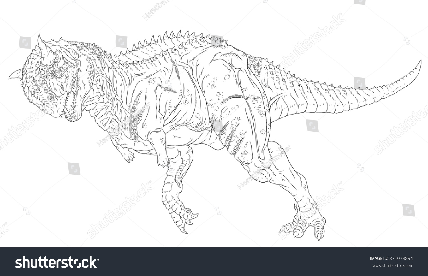 Карнотавр динозавр раскраска