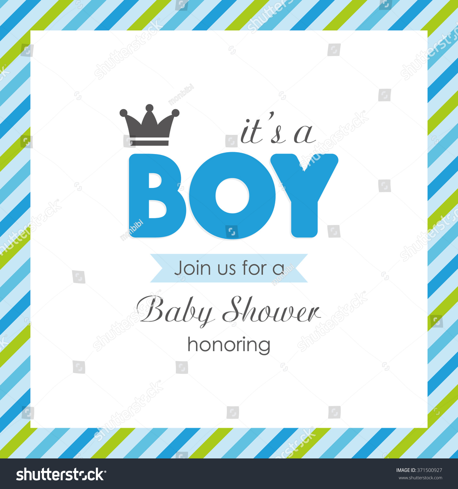 Baby Boy Shower Card Vector Illustration Stock Vector (Royalty Free ...