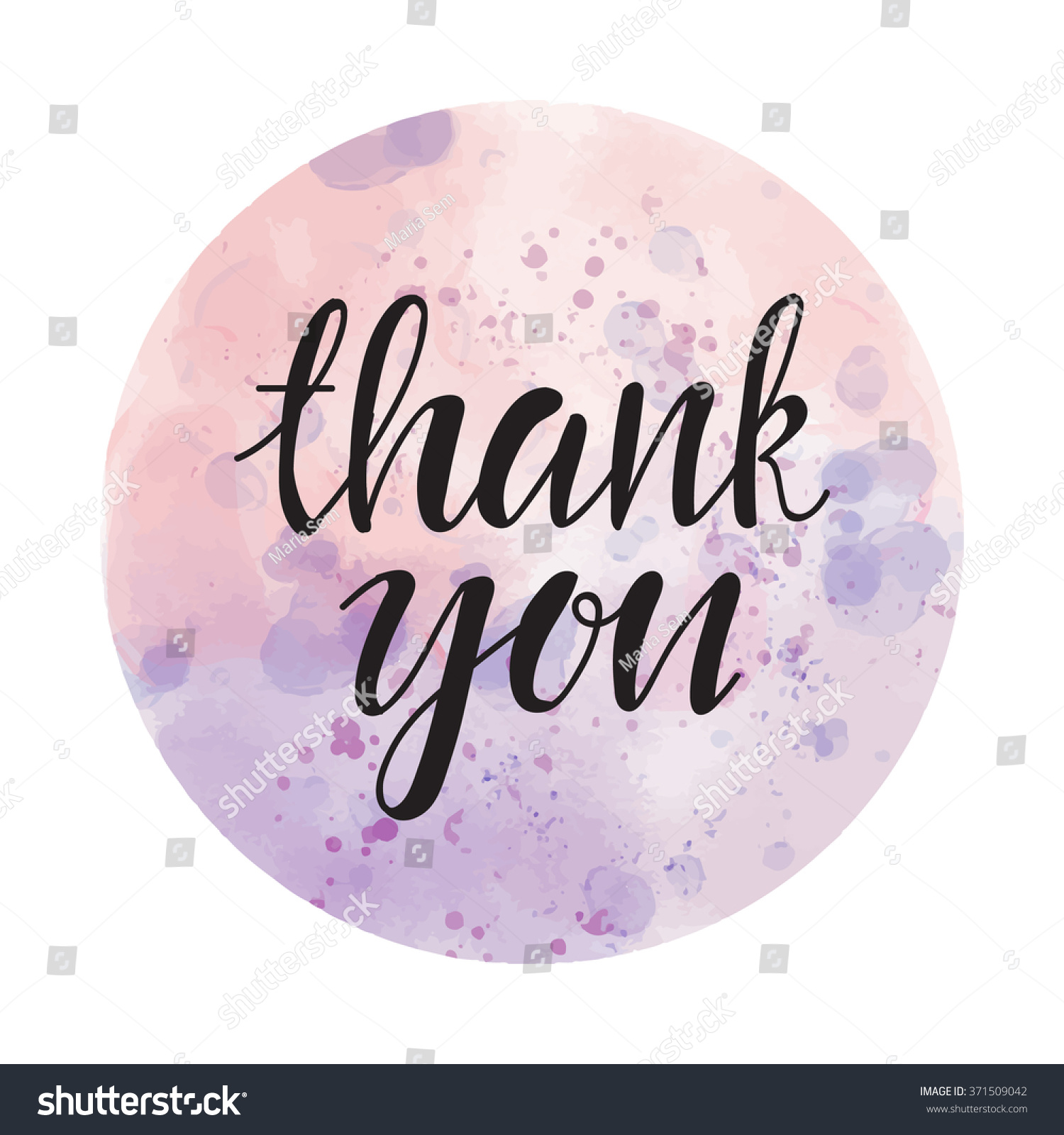 Thank You Card Watercolor Background Vector Stock Vector (Royalty Free ...