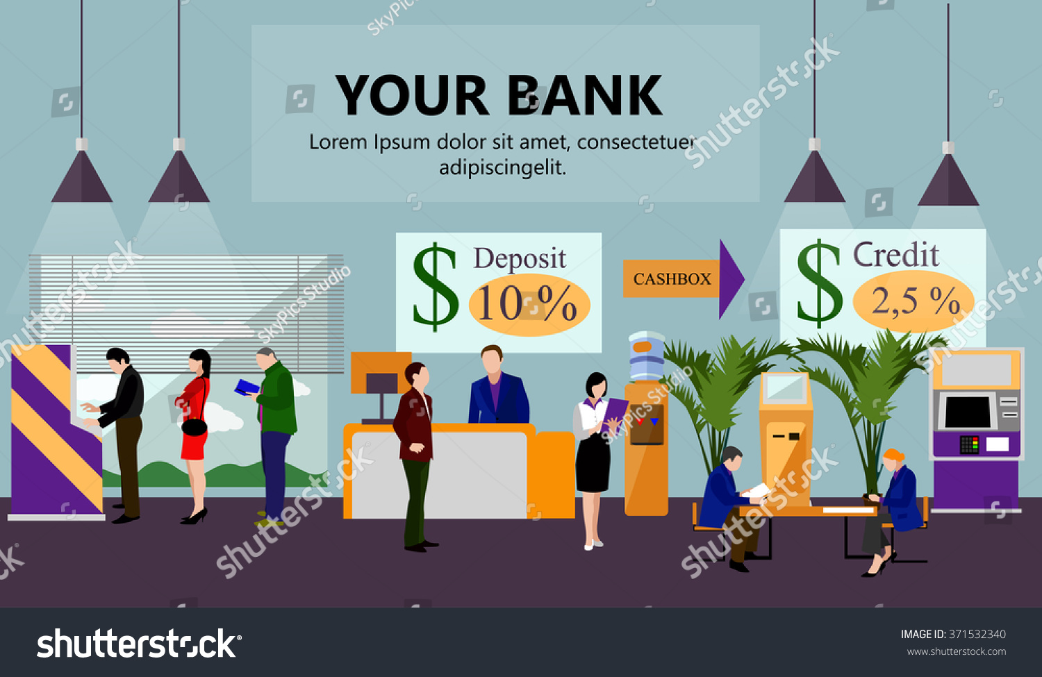 1,276 Bank Inside Cartoon Images, Stock Photos & Vectors | Shutterstock