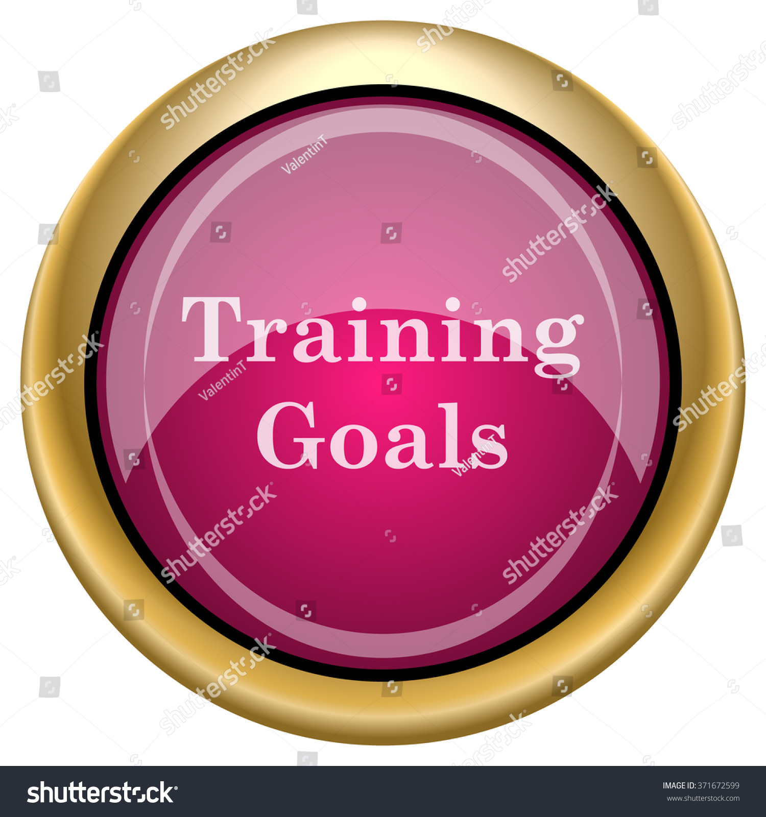 Training Goals Icon Button On Stock Vector (Royalty Free