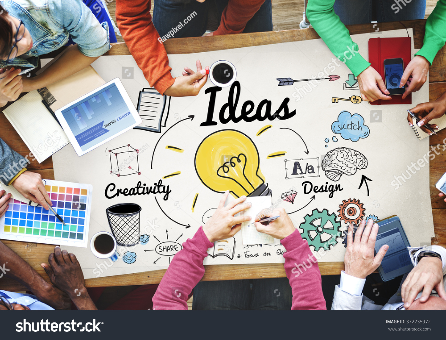 Ideas Idea Vision Design Plan Objective Stock Photo 372235972 ...