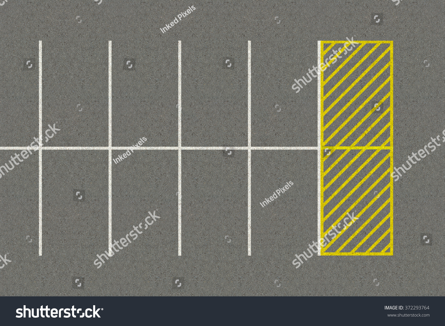 Section Tarmac Road Demarcated Parking Areas Stock Illustration ...