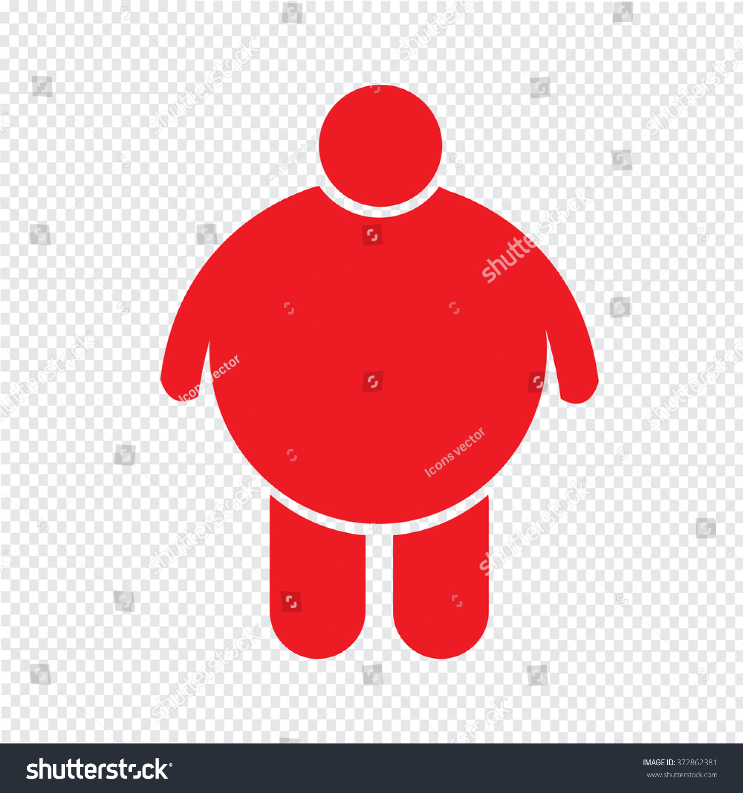 Fat People Icon Illustration Design Stock Vector (Royalty Free ...