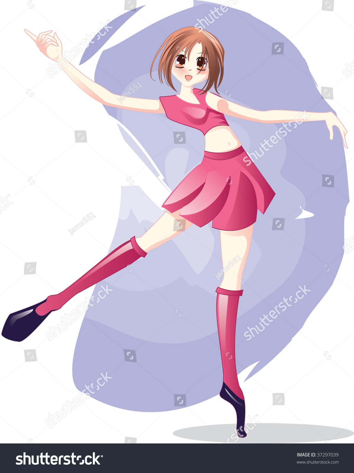 Anime танцор рисунок