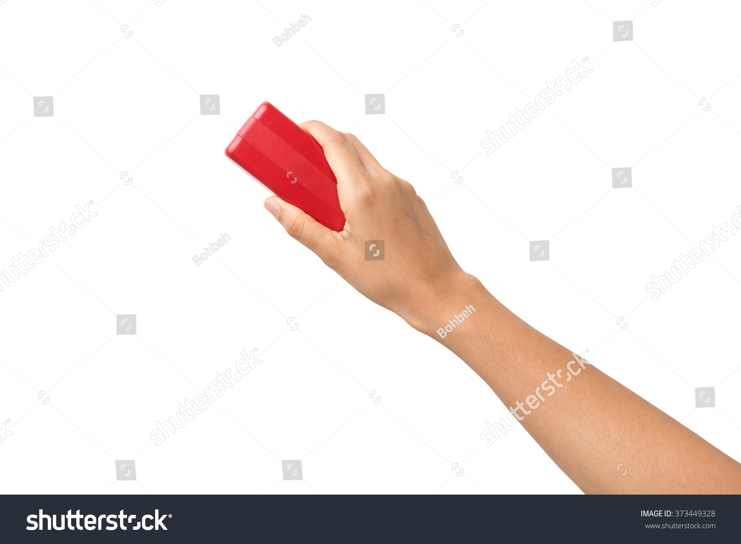 Hand Holding Brush Erase Isolated On Stock Photo 373449328 Shutterstock