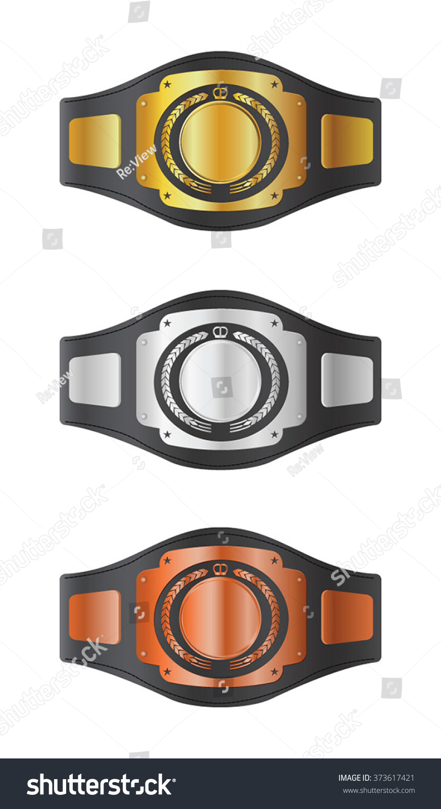 Vector Illustration Boxing Belts Stock Vector (Royalty Free) 373617421 ...