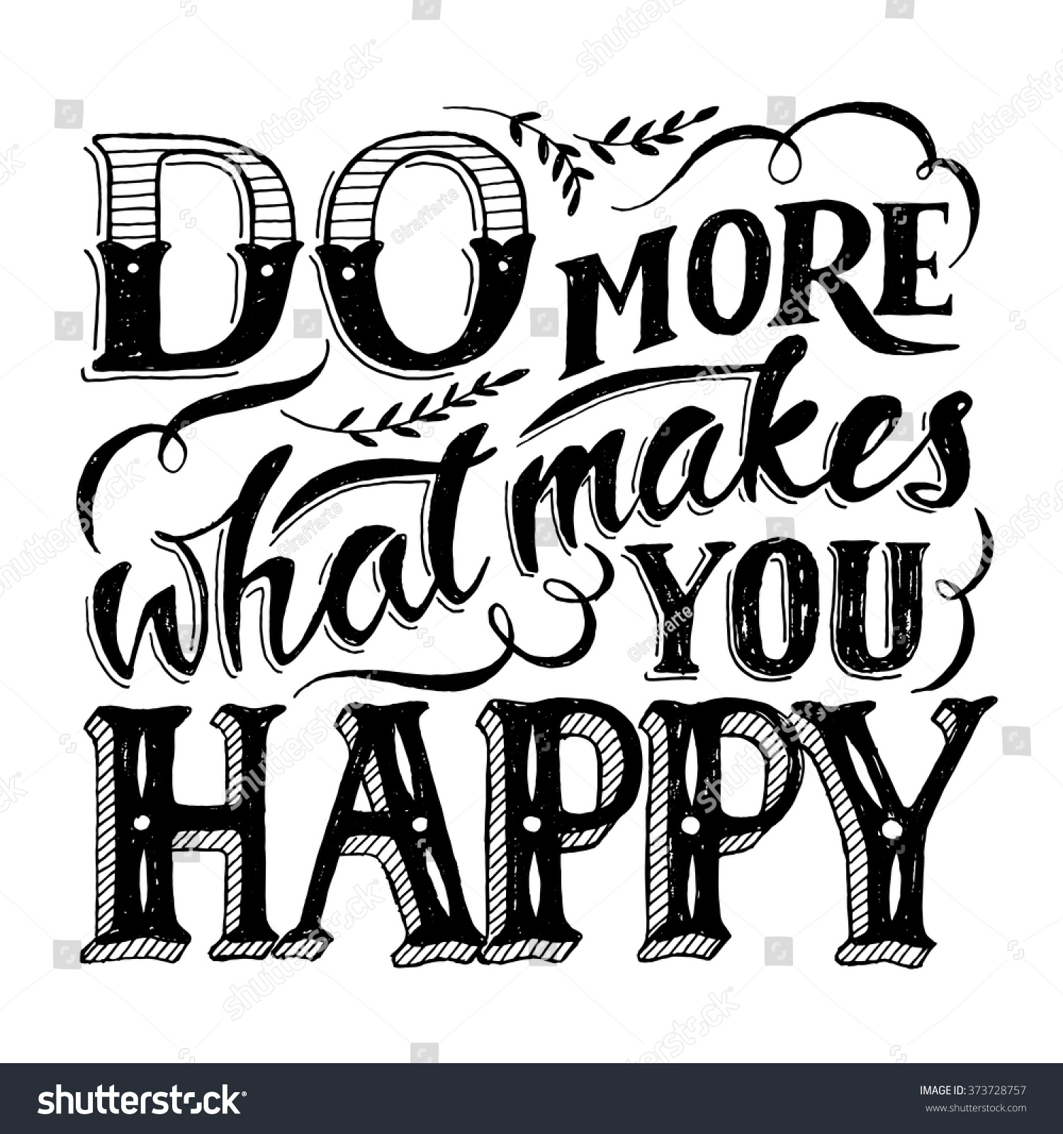 Do More What Makes You Happy Stock Vector (royalty Free) 373728757 