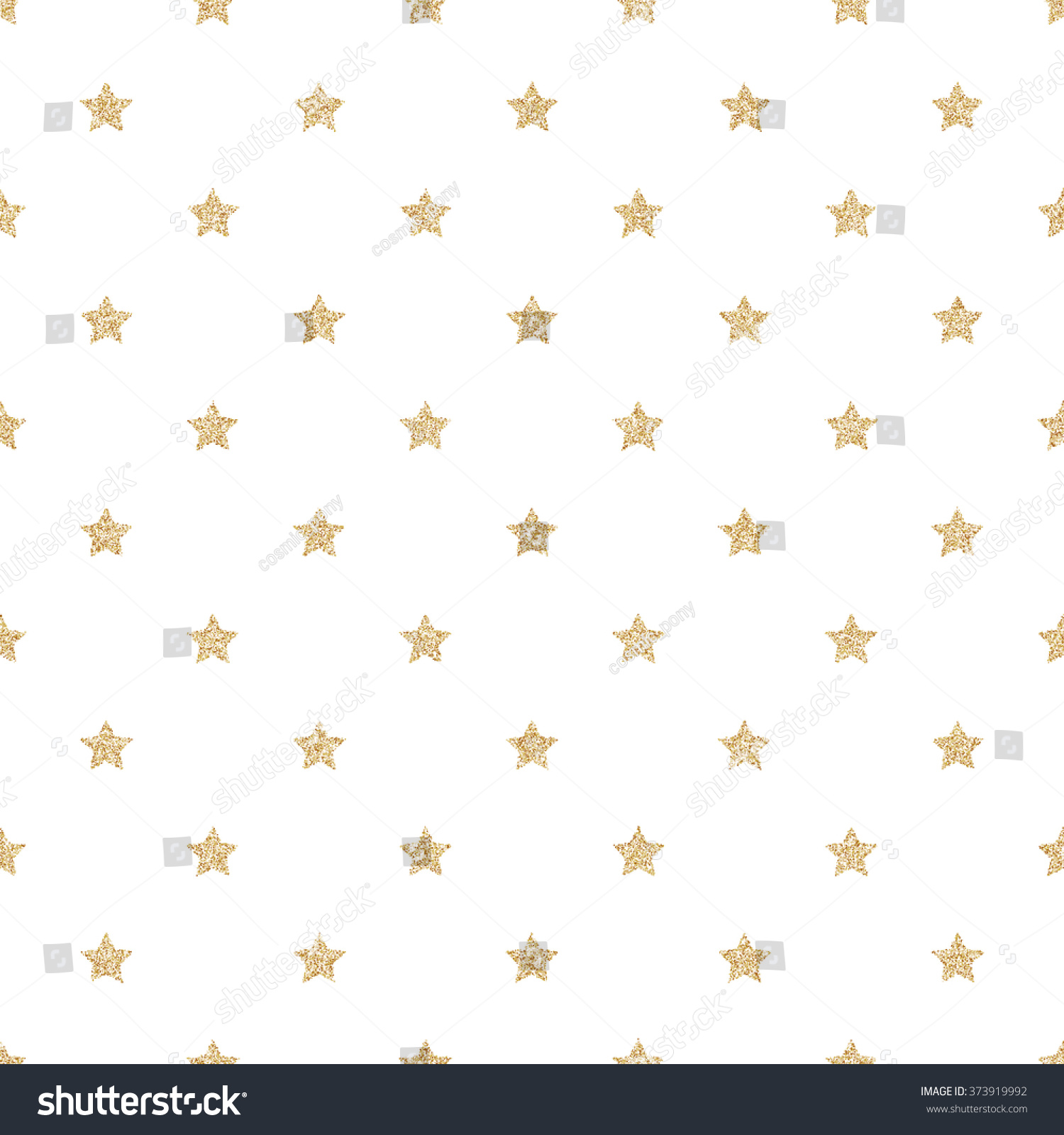 Gold Glitter Stars Seamless Pattern Background Stock Vector (royalty 