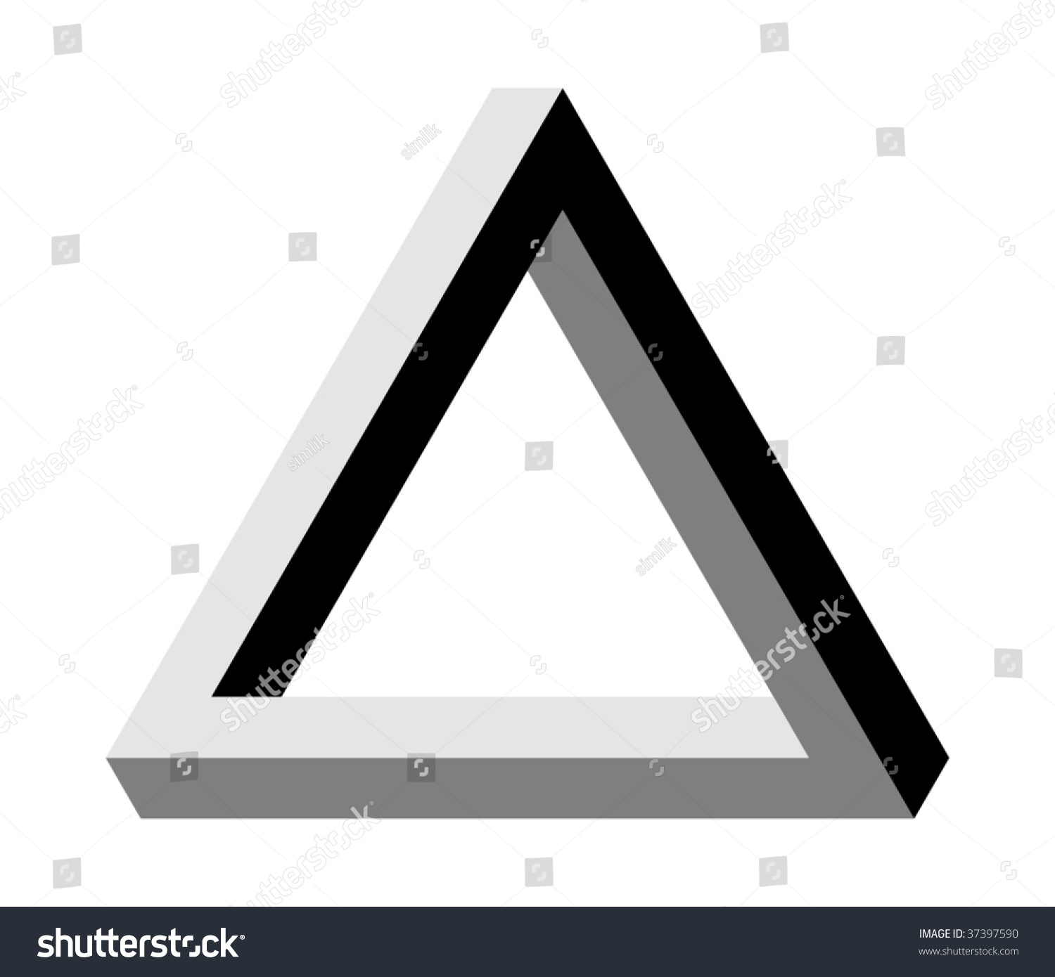 Triangle Illusion Penrose Vector Stock Vector Royalty Free 37397590