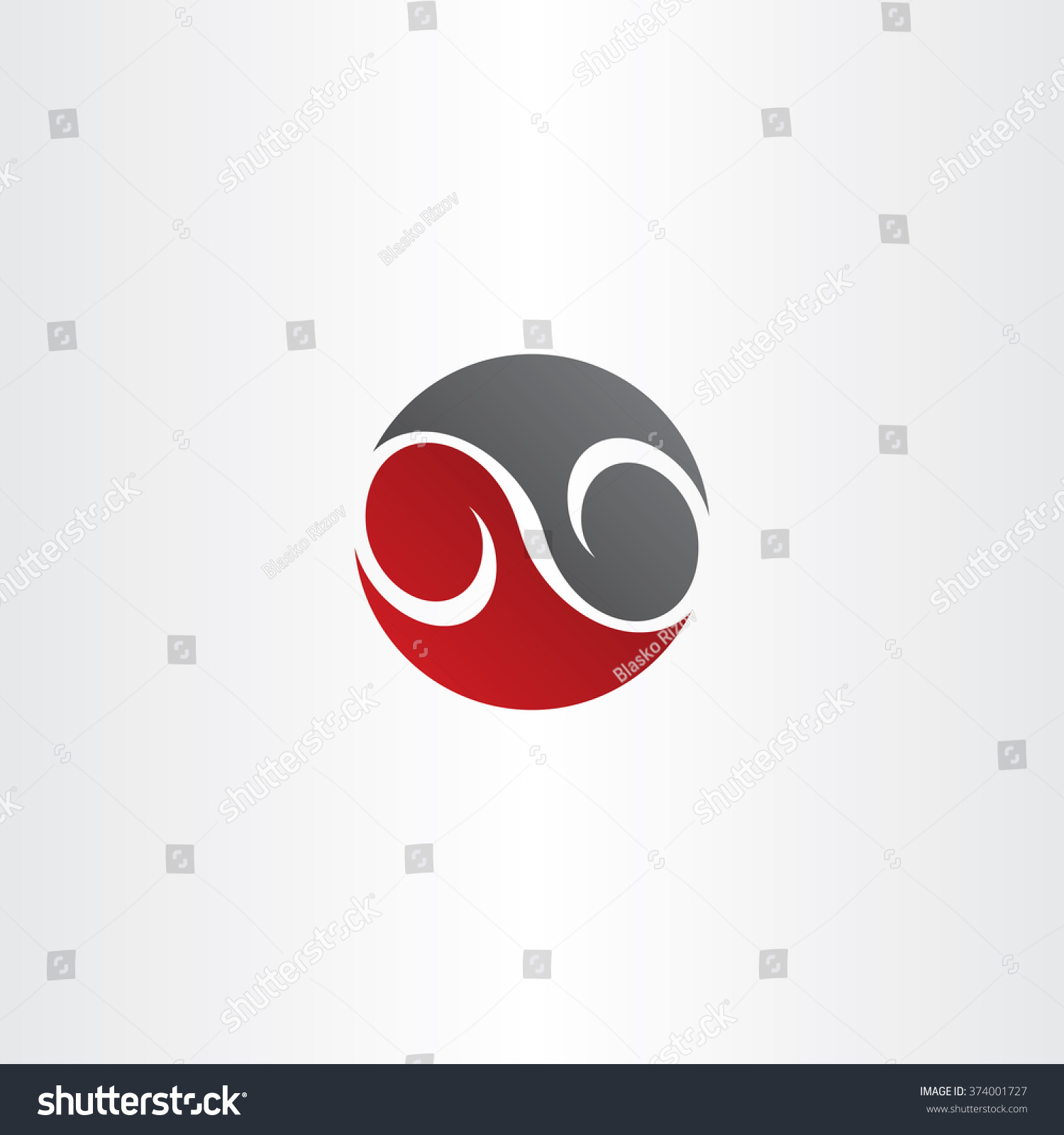 Red Black Circle Infinity Symbol Vector Stock Vector (Royalty Free ...