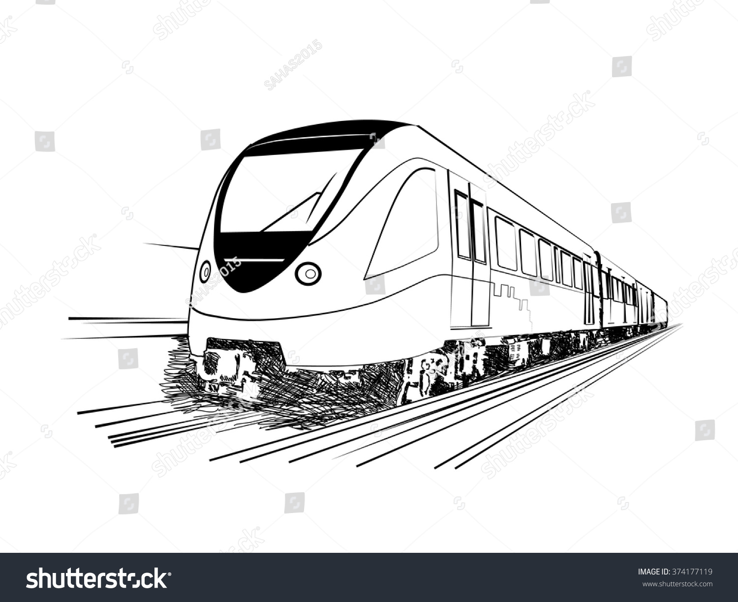 Скоростной поезд контур
