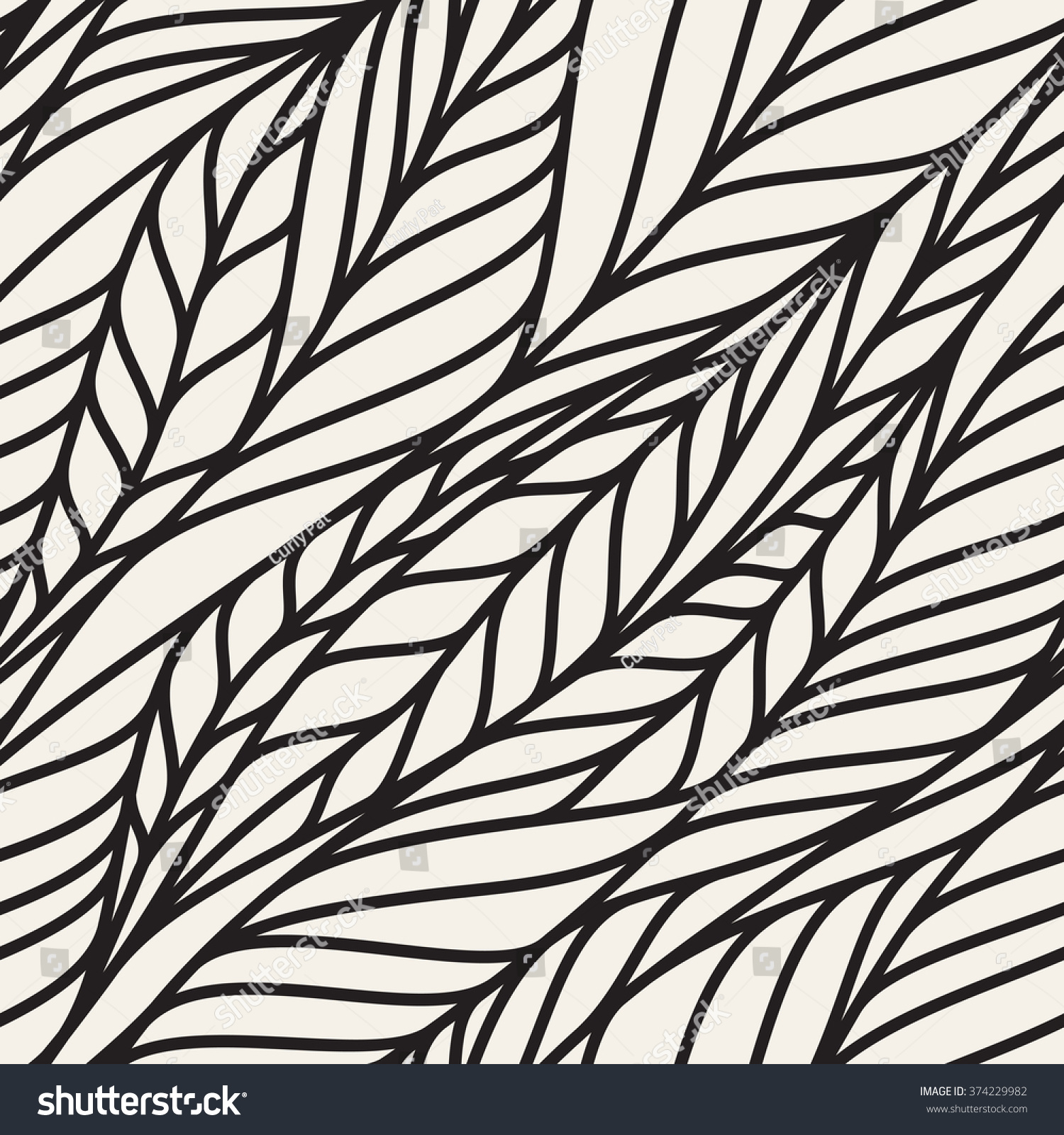 Vector Seamless Pattern Linear Diagonal Waves Stock Vector (Royalty ...