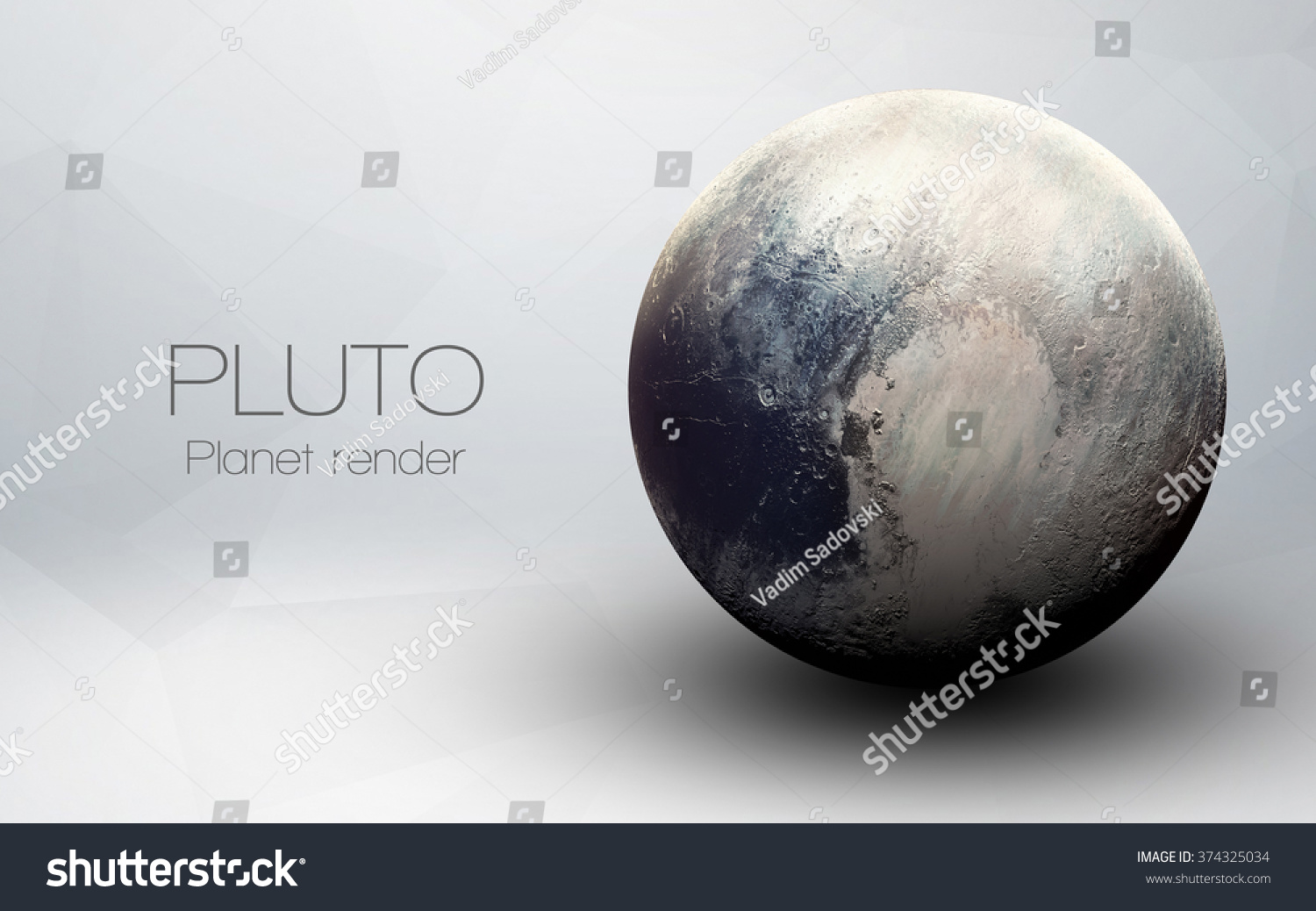 Pluto High Resolution 3d Images Presents Stock Photo 374325034 ...