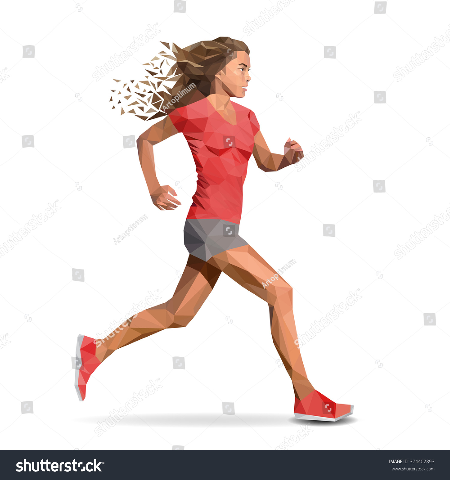 Девушка бежит