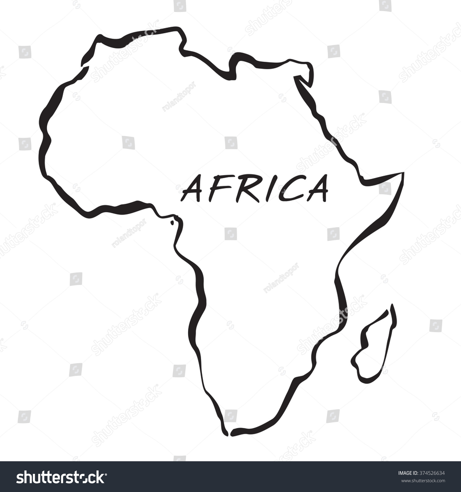Материк Африка рисунок