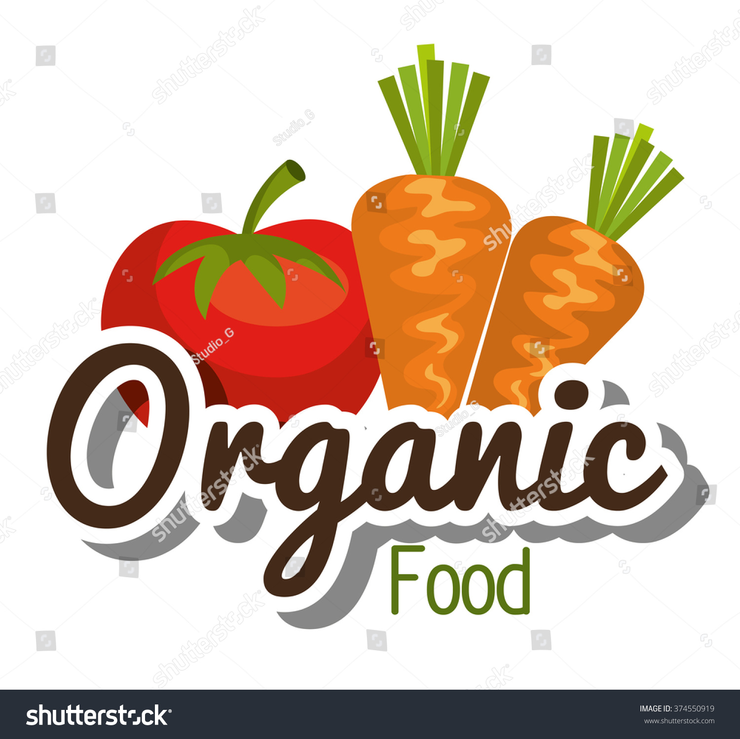 Healthy Food Design Stock Vector (royalty Free) 374550919 