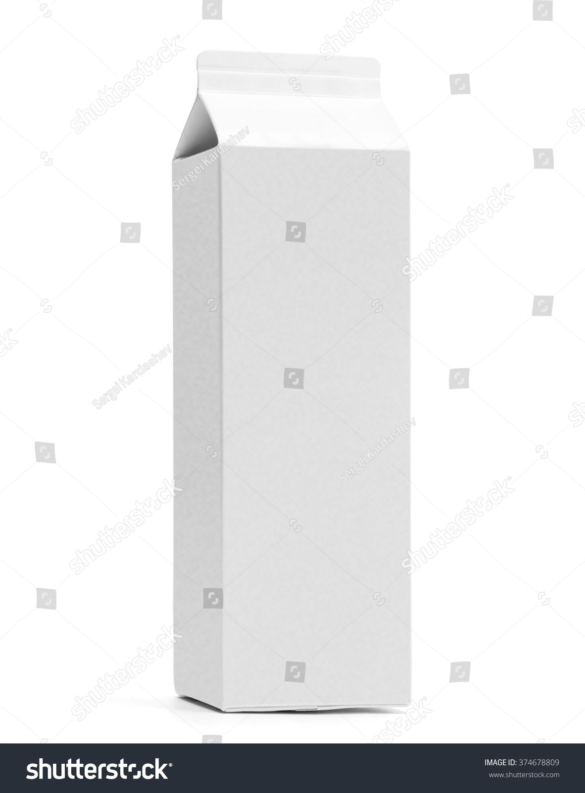 White 1 Liter Milk Box Gable Stock Photo 374678809 | Shutterstock