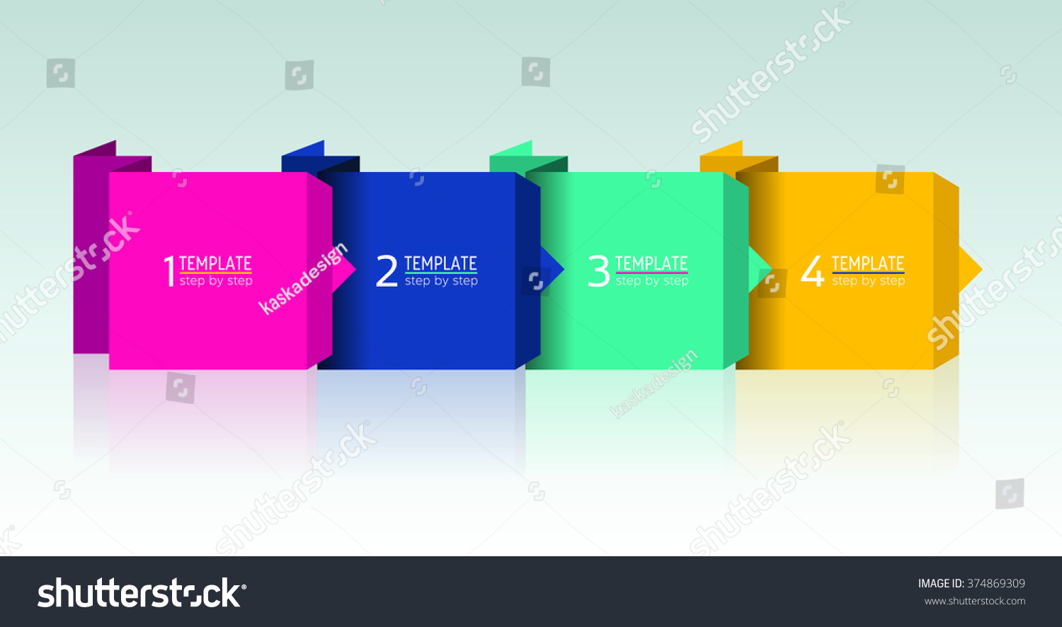 Four Step Chart Template Scheme Tab Stock Vector (Royalty Free ...