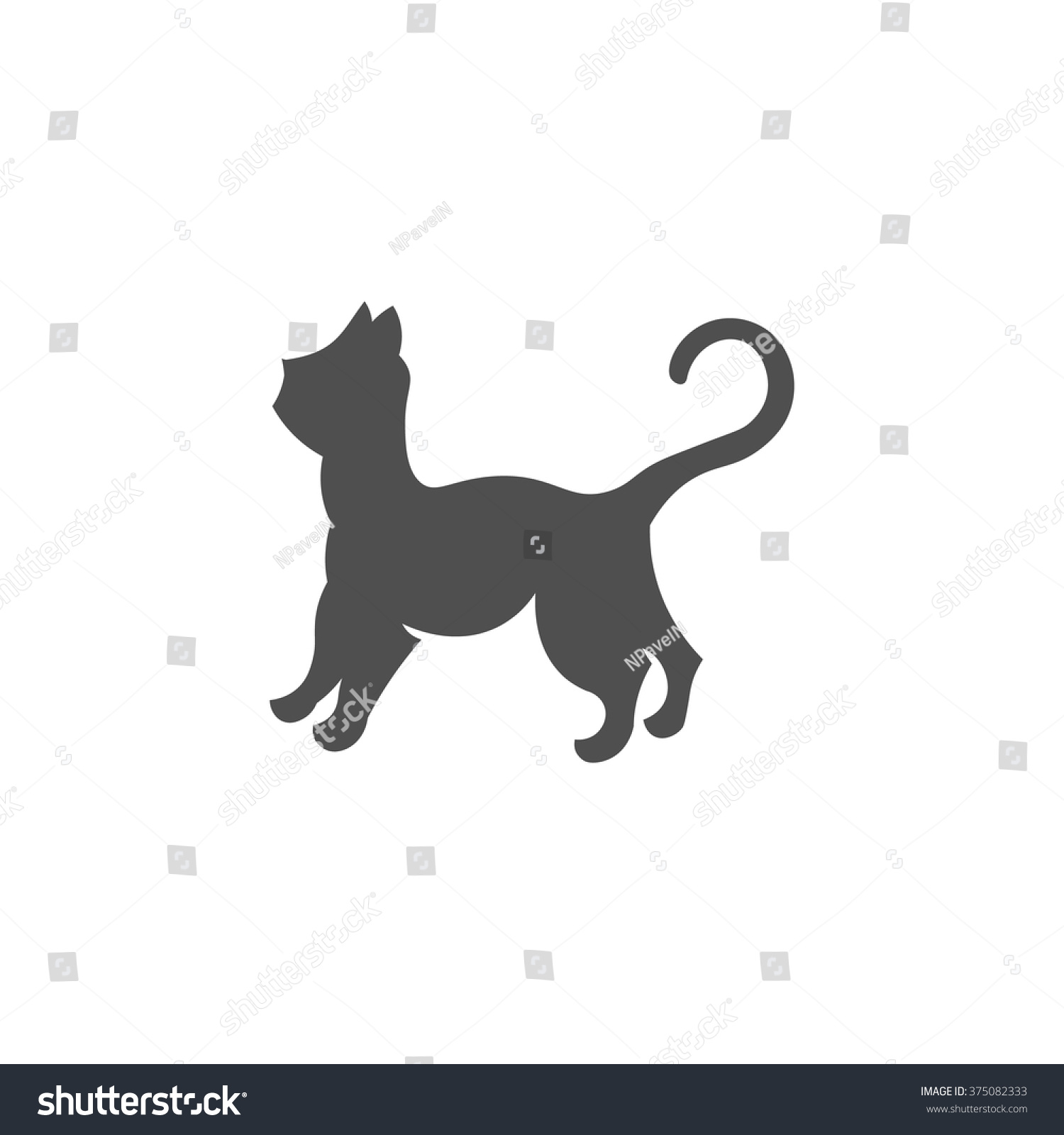 Cat Icon Vector Illustration Isolated On Stock Vector Royalty Free Shutterstock