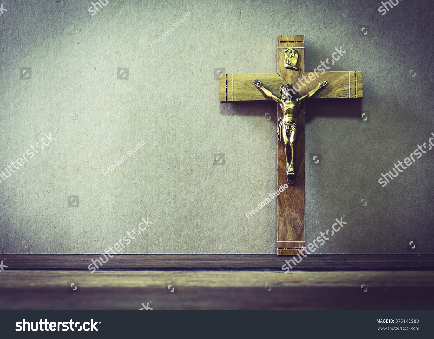 Wooden Cross Crucifix Jesus Christ On Stock Photo 375140980 | Shutterstock