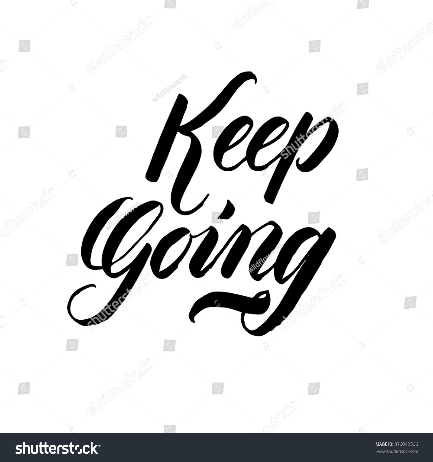 Keep Going Vector Inspirational Quote Hand Stock Vector (Royalty Free ...