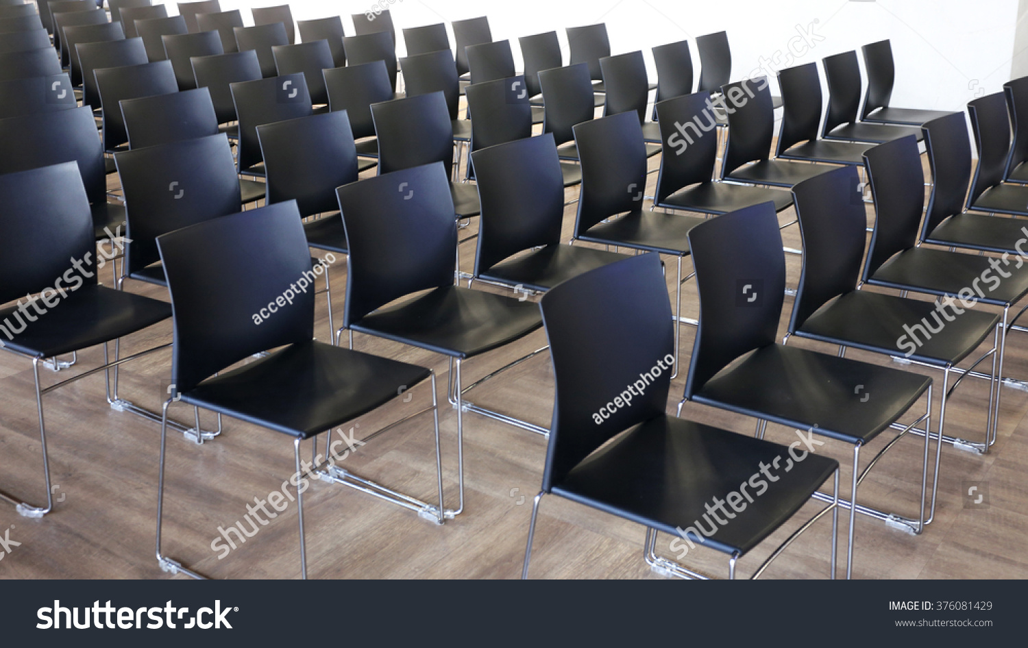 Empty Chairs Modern Conference Room Shallow Stock Photo 376081429 ...