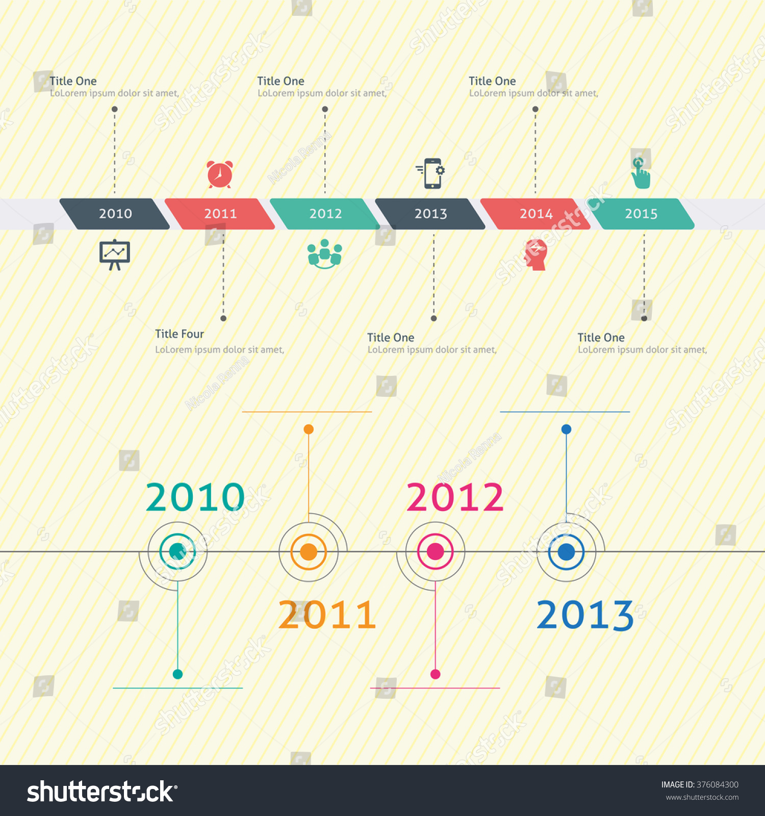 Timeline Vector Graphic Stock Vector (royalty Free) 376084300 