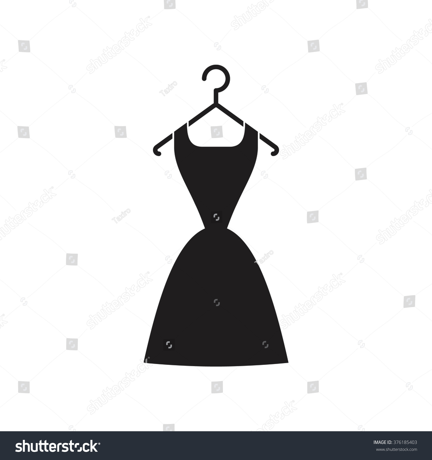 Векторное платье на вешалке