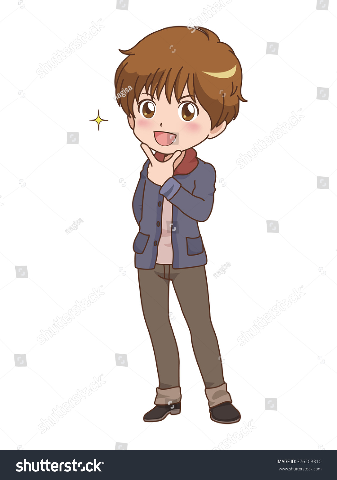 Boy Pose Stock Vector (Royalty Free) 376203310 | Shutterstock