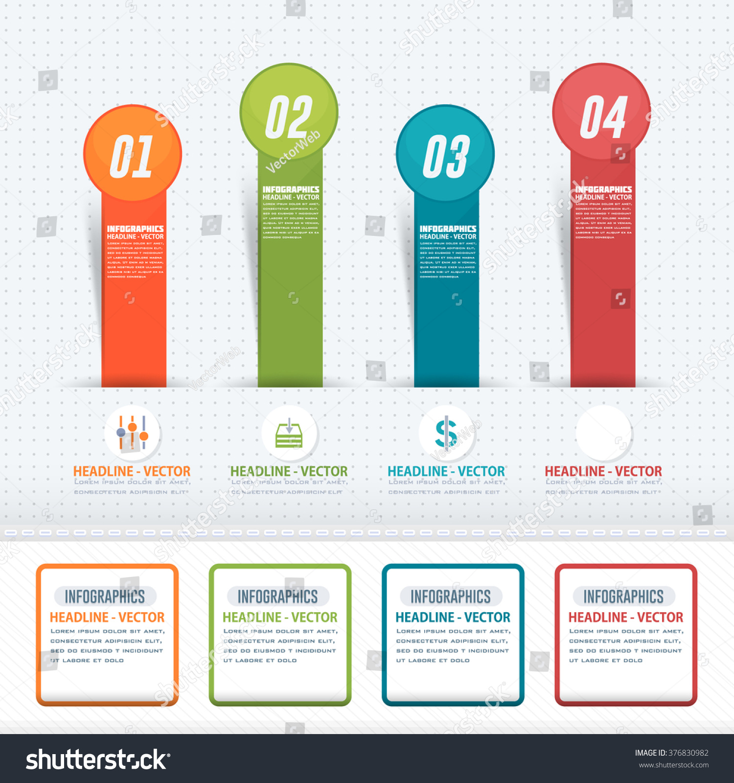 Creative Charts Bar Design Colorful Infographics Stock Vector (Royalty ...