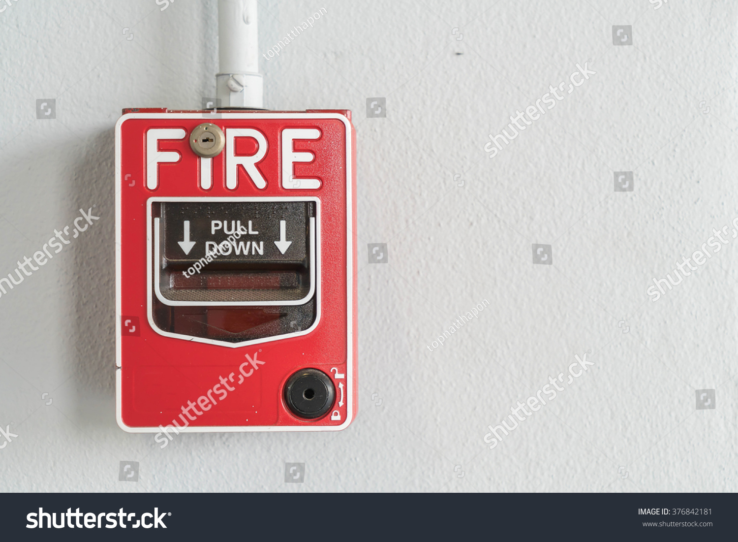 Fire Alarm Switch On White Wall Stock Photo 376842181 | Shutterstock