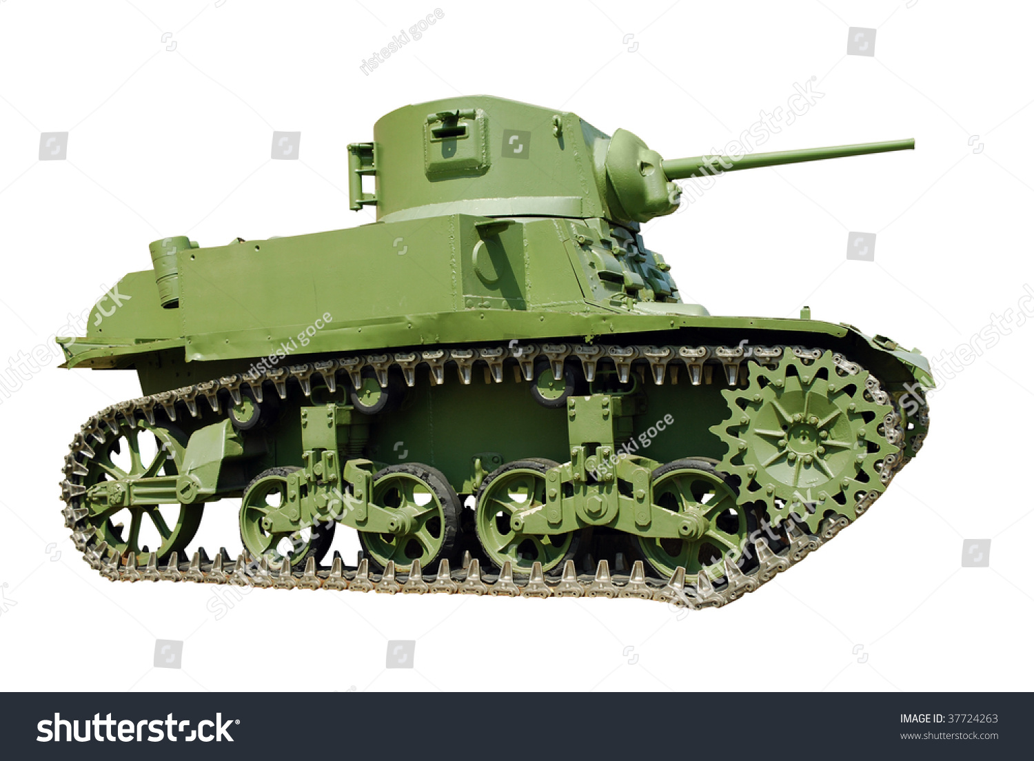 American Light Tank Wwii Isolated Stock Photo 37724263 | Shutterstock