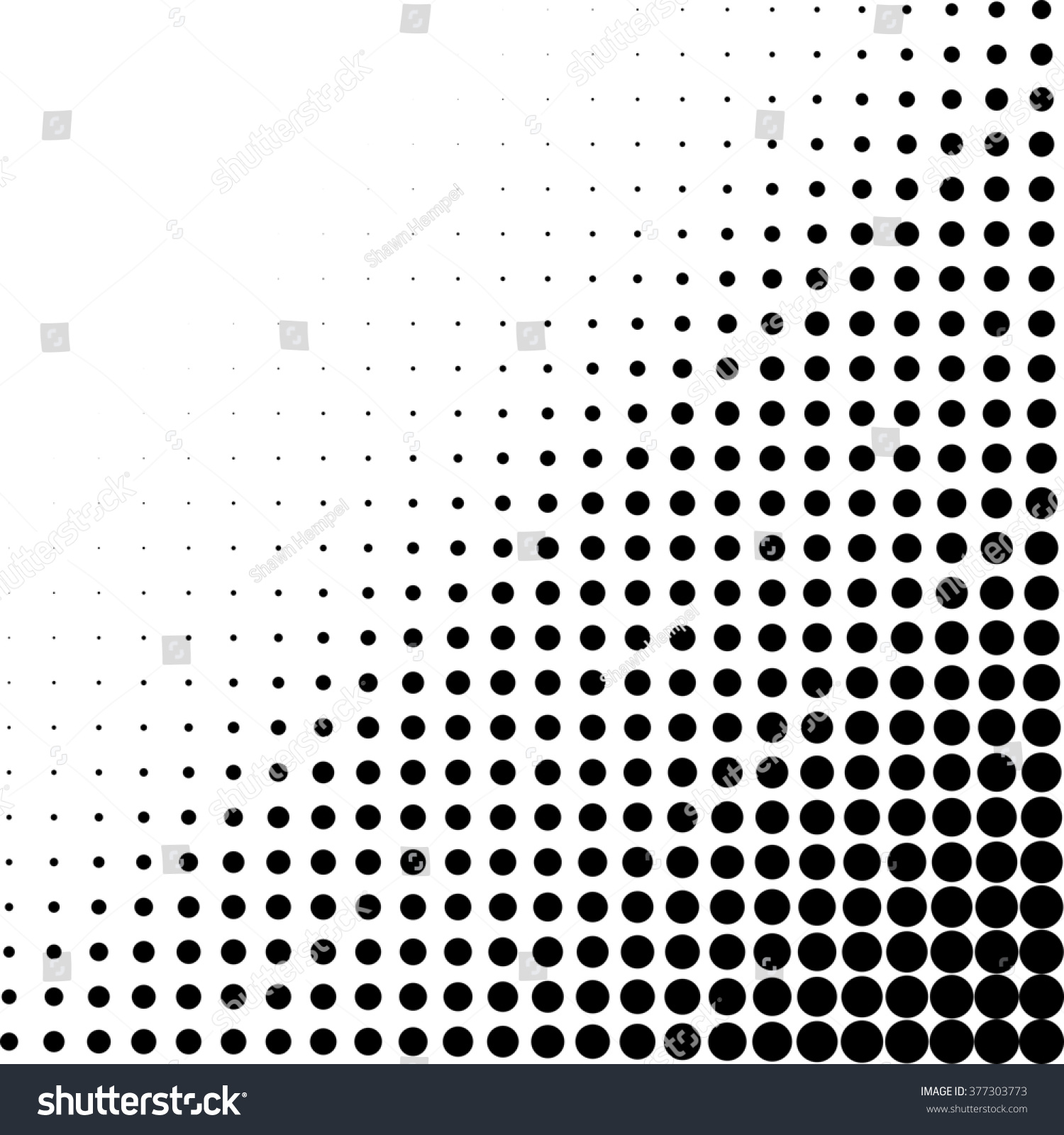 Black White Dots Halftone Pattern Corner Stock Illustration 377303773 