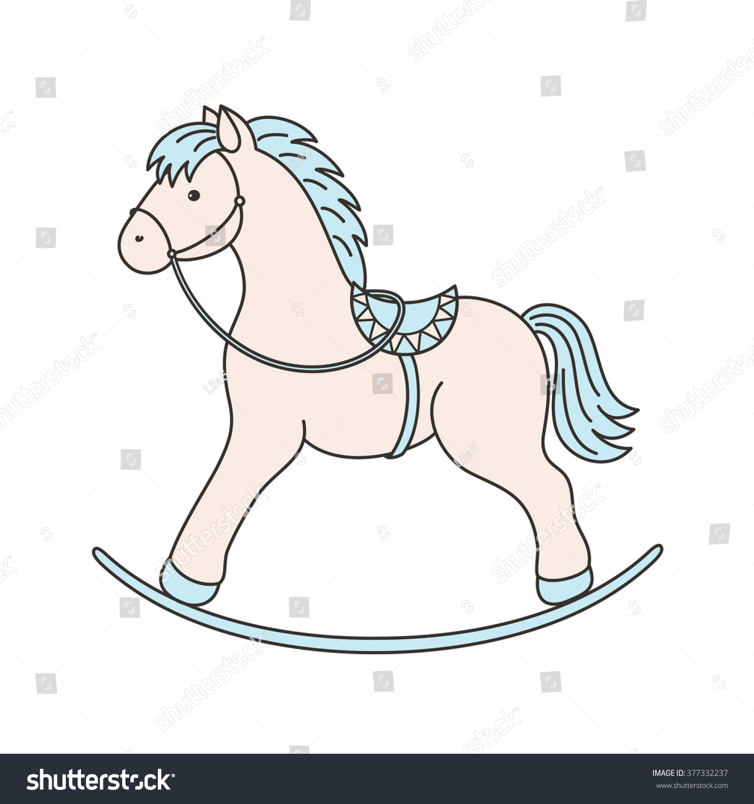 Baby Boy Rocking Horse Vector Background Stock Vector (Royalty Free ...