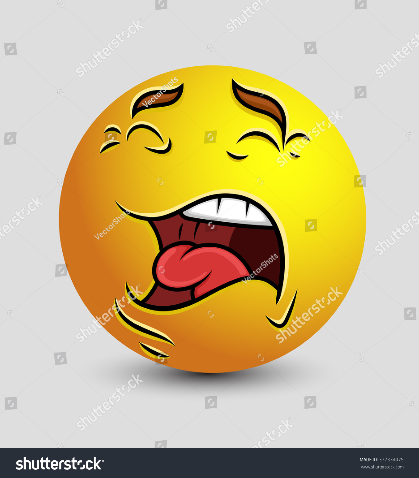 Screaming Emoji Smiley Emoticon Stock Vector (Royalty Free) 377334475 ...