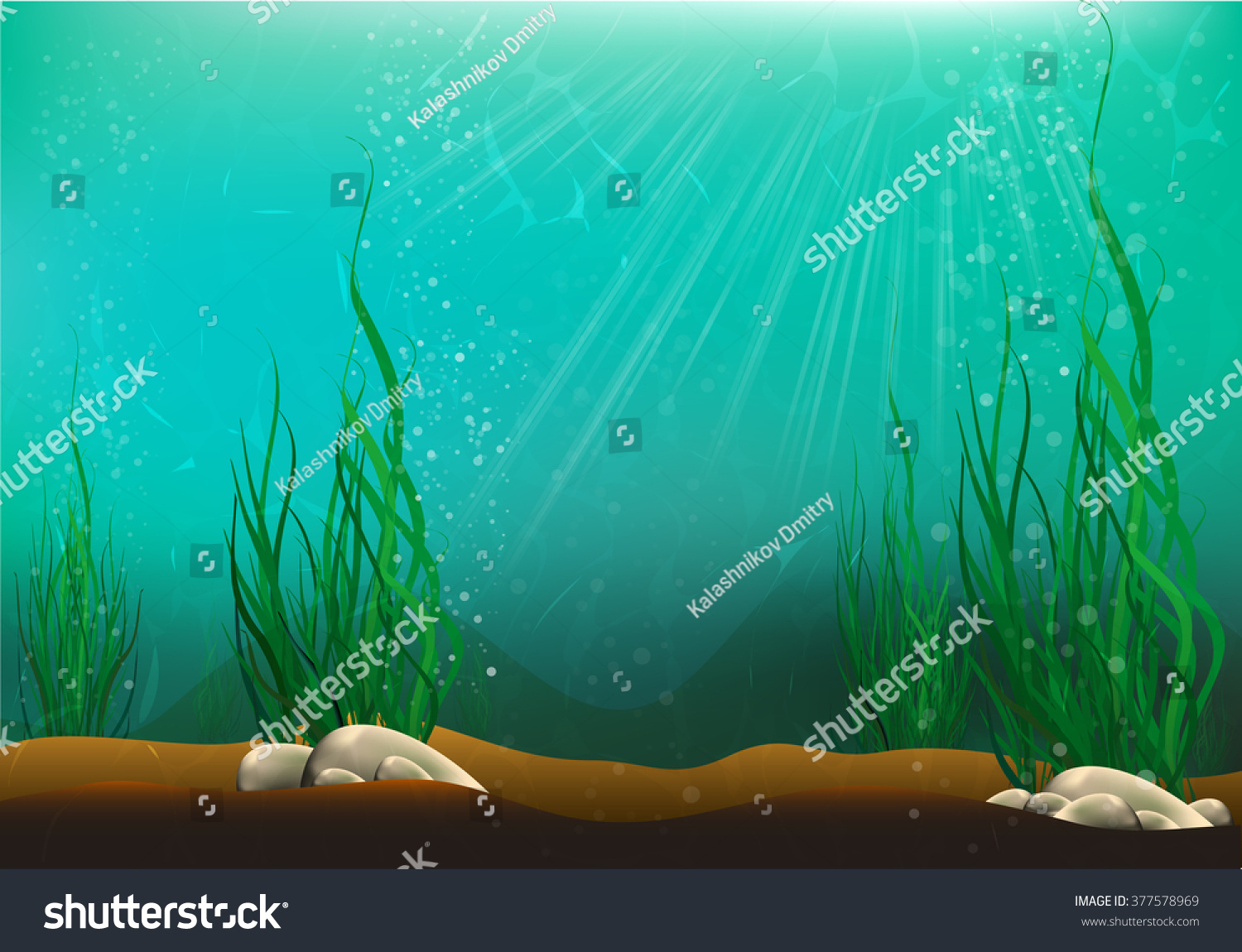 Underwater View Stock Vector (Royalty Free) 377578969 | Shutterstock