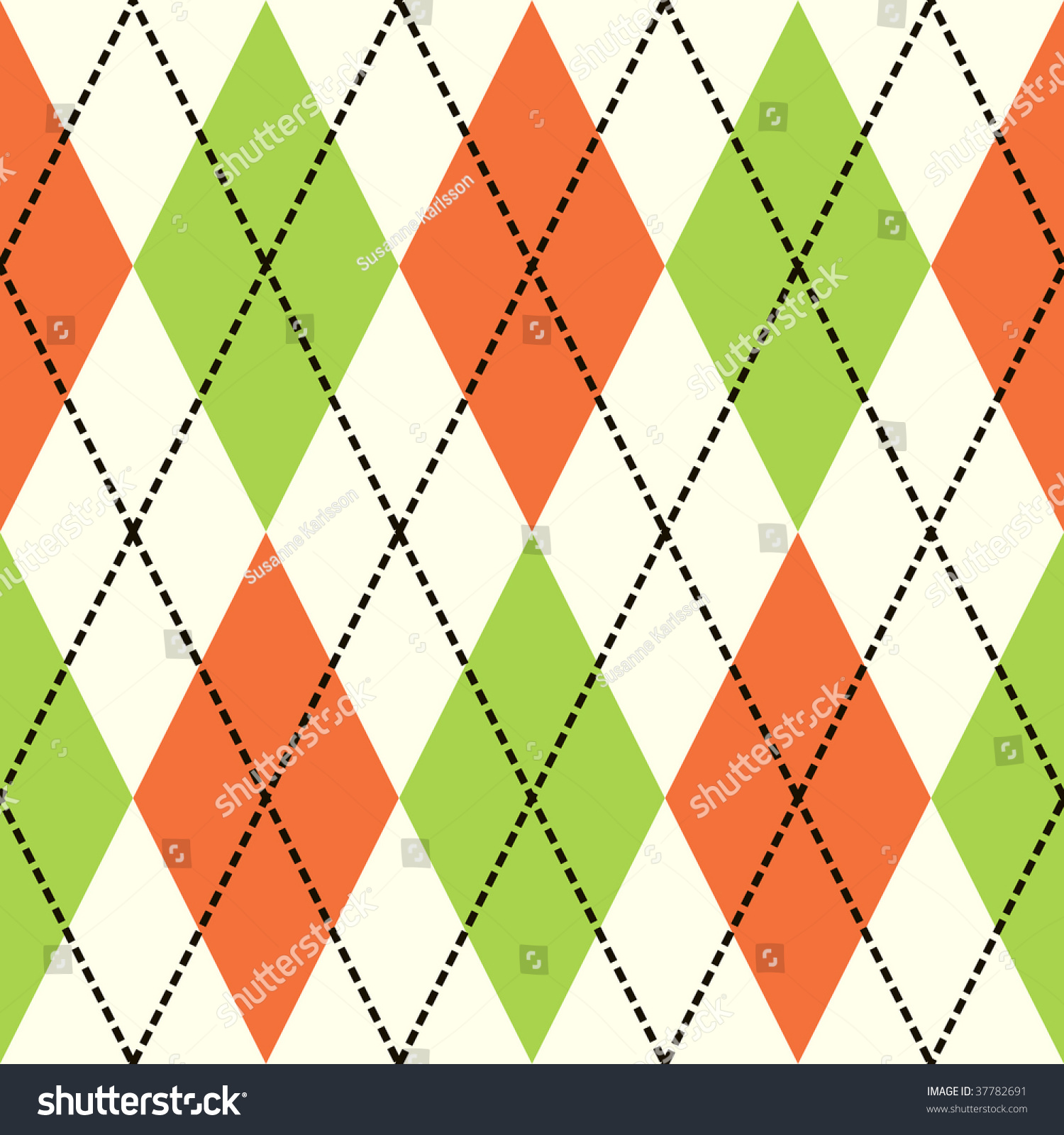 Orange and Green seamless background