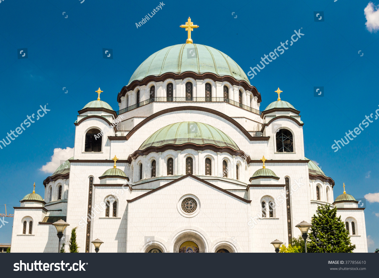 Church Saint Sava Serbian Orthodox Church Stock Photo 377856610 ...