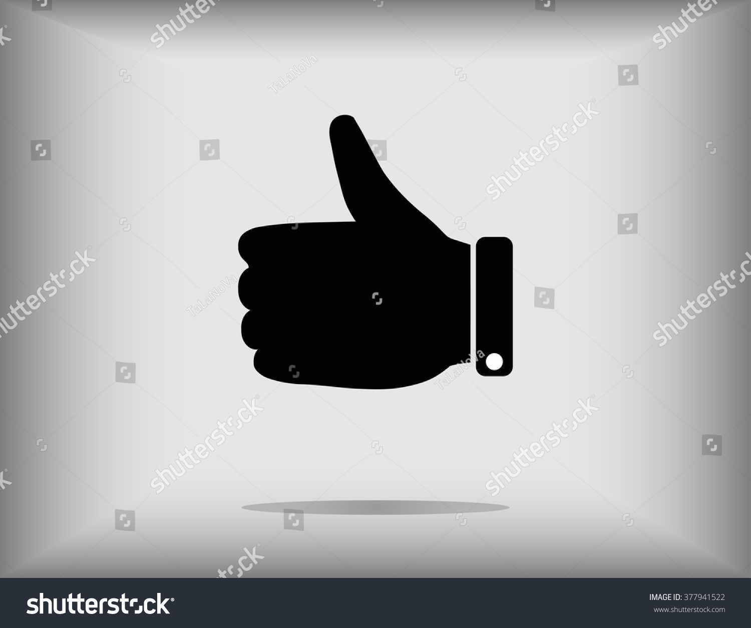 Thumb Finger Sign Vector Illustration Isolated Stock Vector (Royalty ...