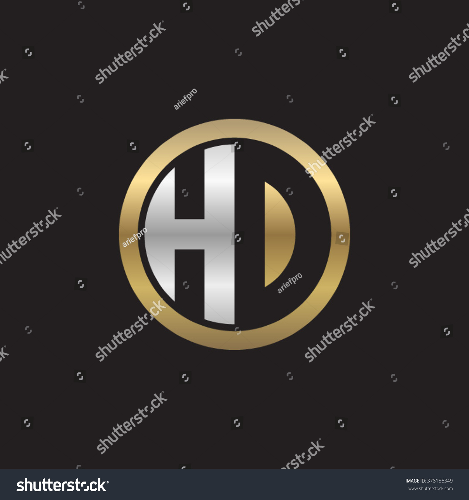 Hd Initial Letters Circle Elegant Logo Stock Vector (Royalty Free ...