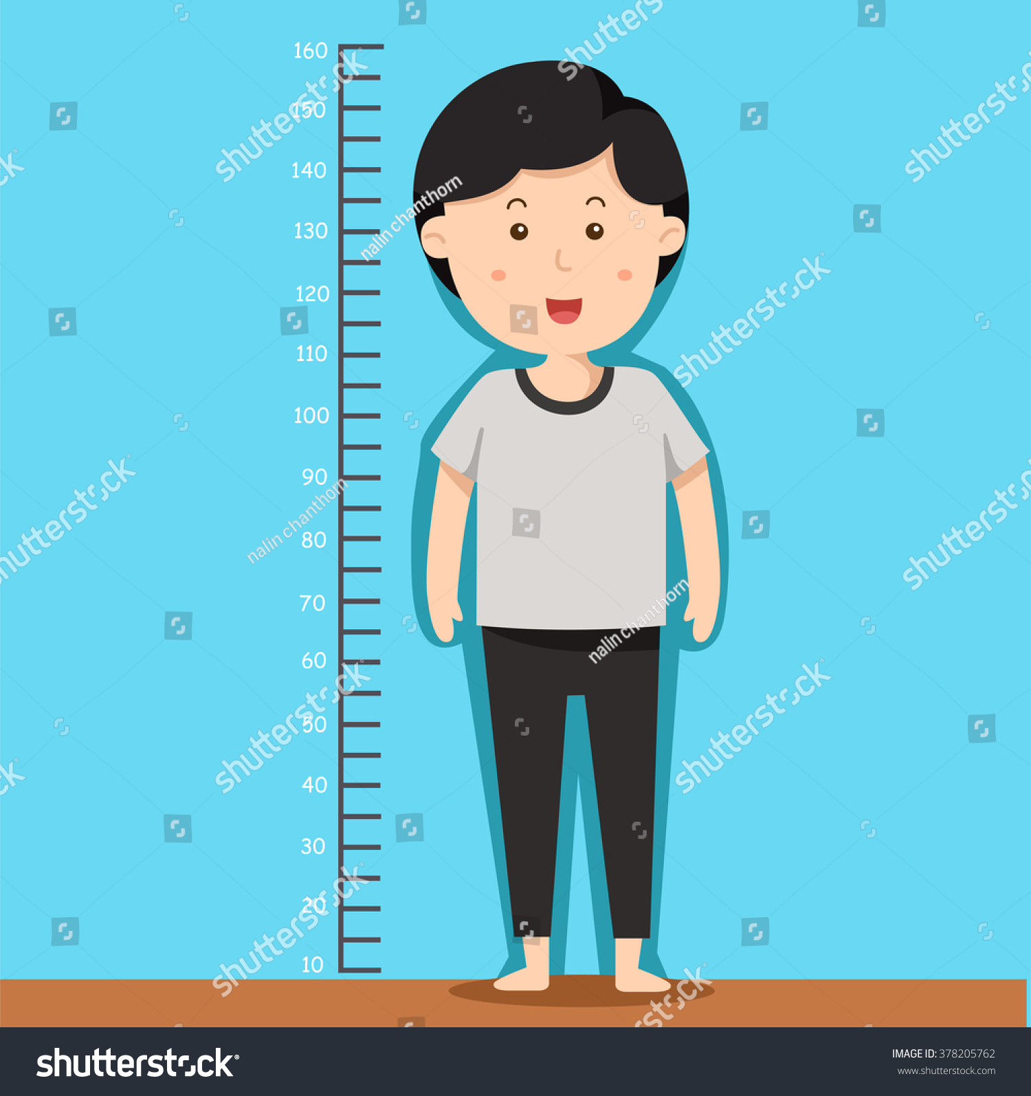 Meter Wall Boy Stock Vector (Royalty Free) 378205762 | Shutterstock