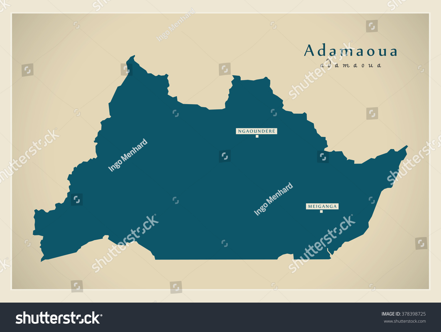 Modern Map Adamaoua Cm Stock Vector Royalty Free 378398725 Shutterstock Stock Vector Modern Map Adamaoua Cm 378398725