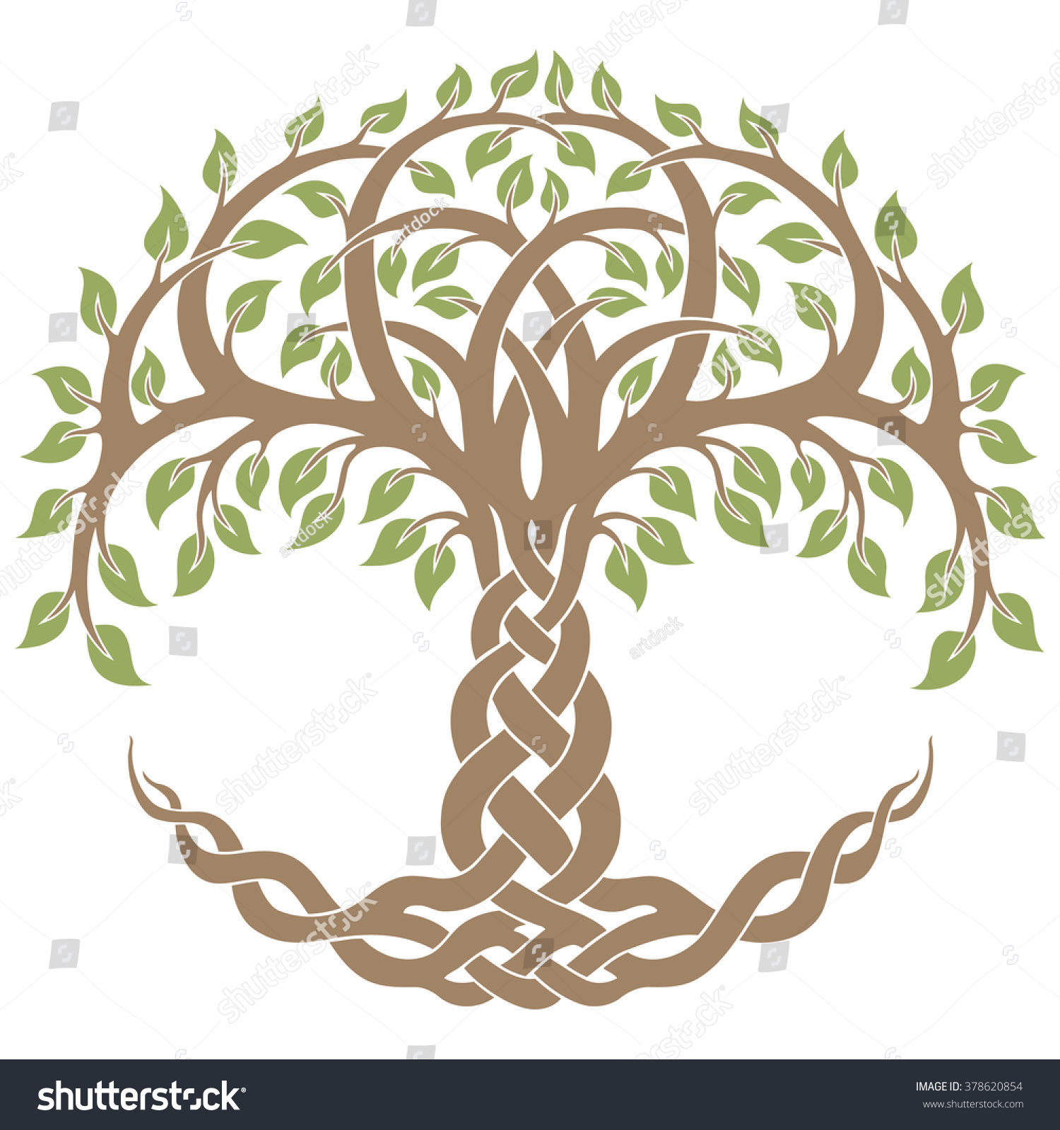 Vector Ornament Decorative Celtic Tree Life Stock Vector Royalty Free 378620854 Shutterstock 6370